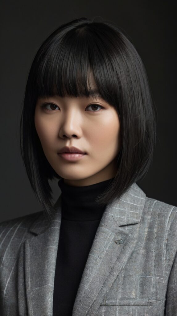 The Precision Razor Bob with Point Cut Ends