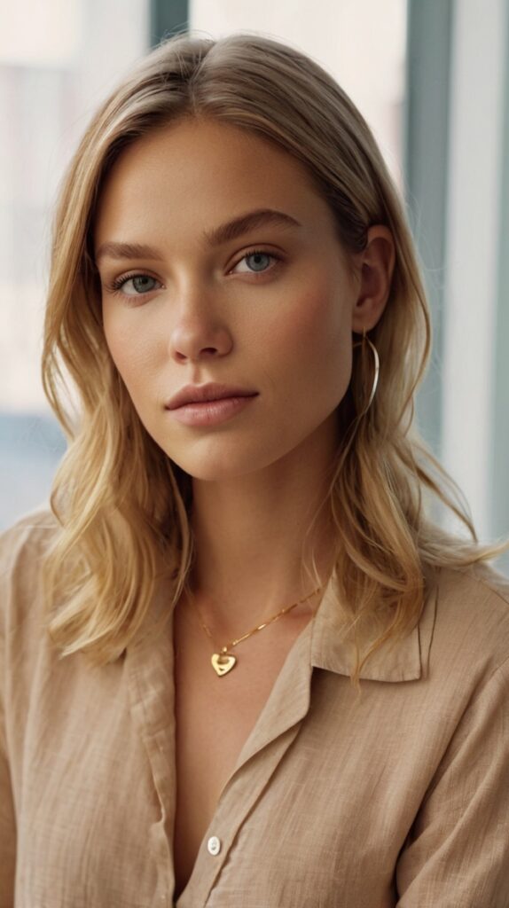 Lob with Face-Framing Highlights