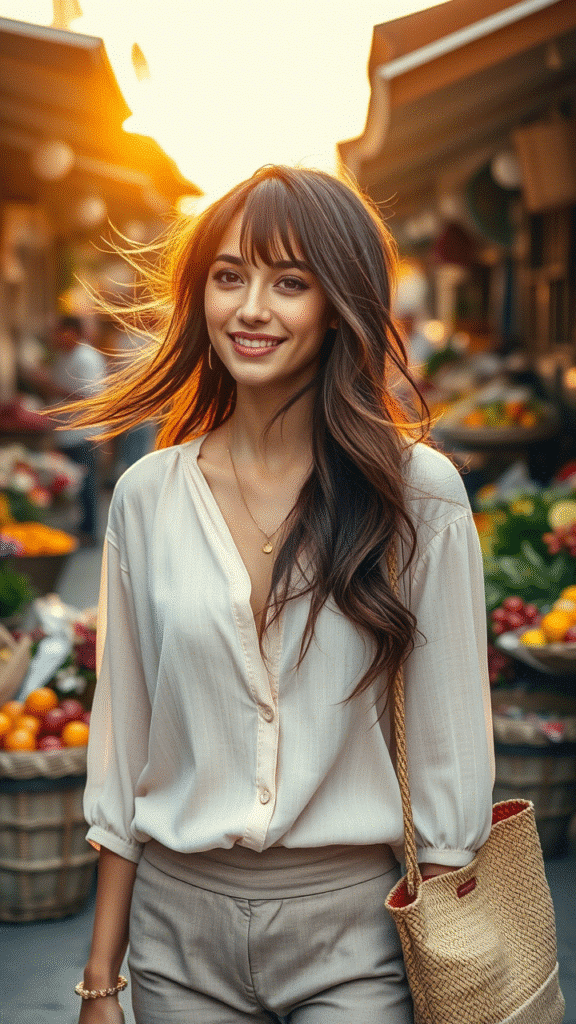 Layered Pixie with Long Bangs