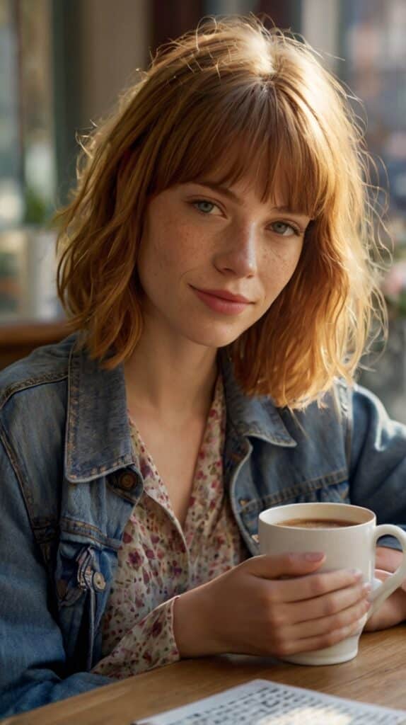 The Blunt Bob with Curtain Bangs