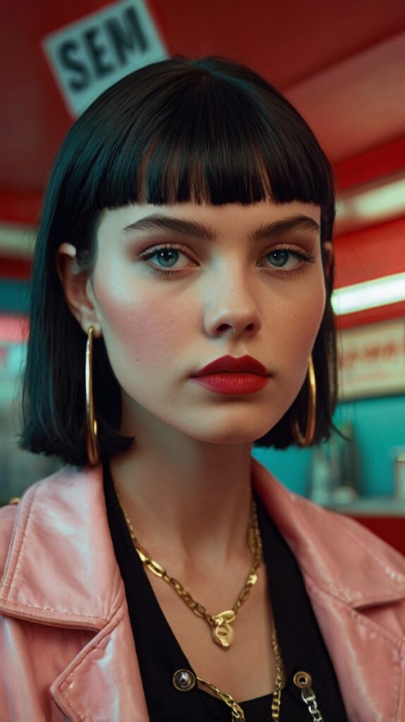 Blunt Razor Bob with Micro-Bangs