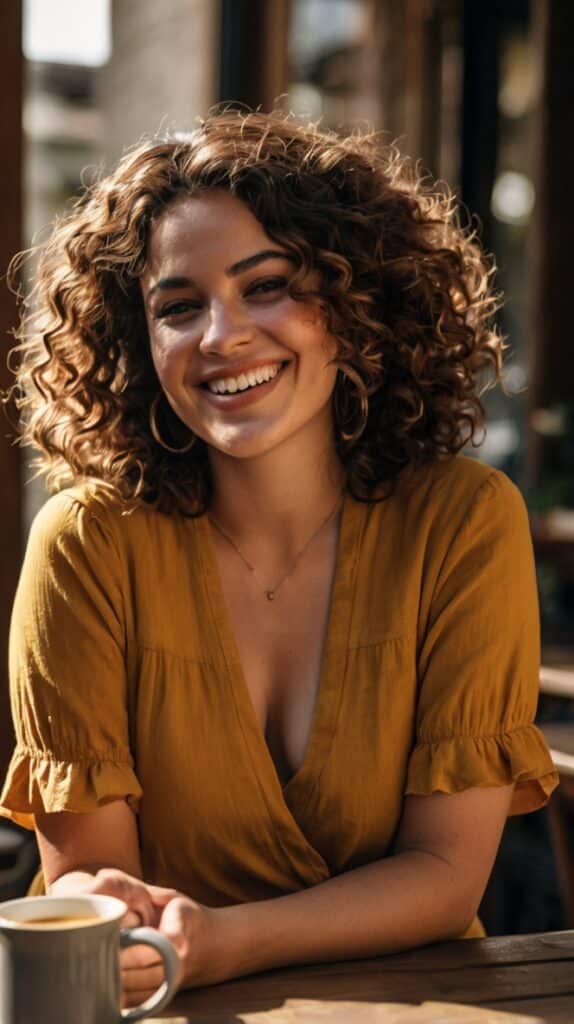Curly A-Line Bob