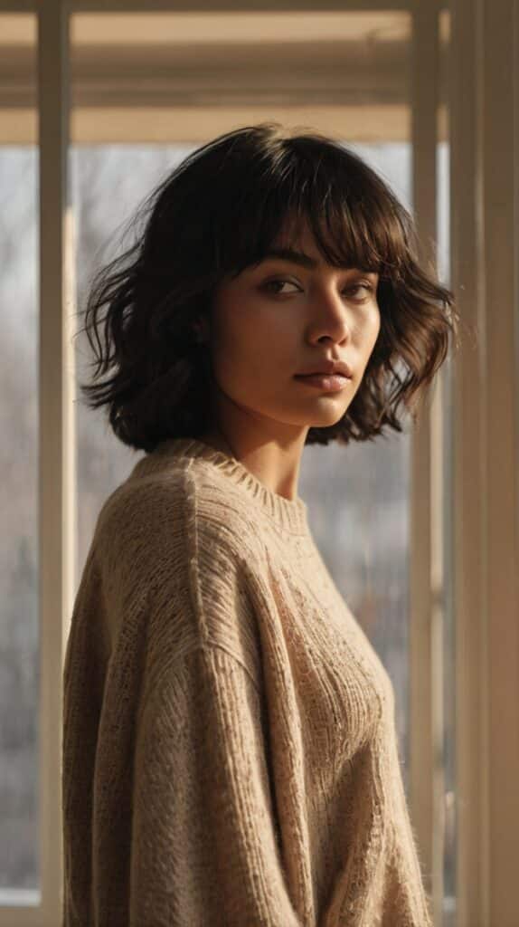 Feathered Bangs with Face-Framing Layers