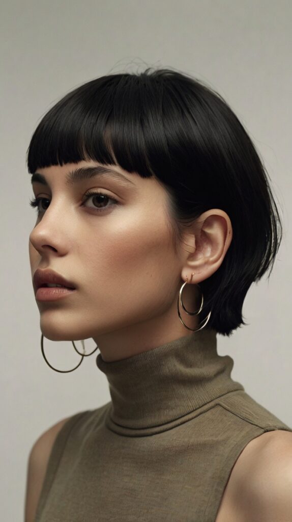 The Blunt Bob with Micro Bangs