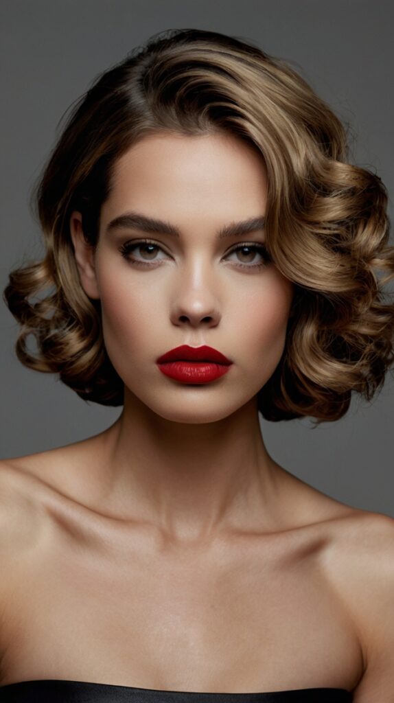 The Slicked-Back Curly Bob