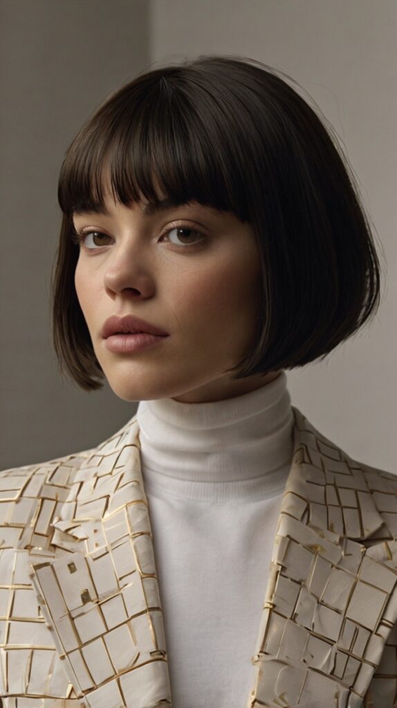The Blunt Bob With Bangs