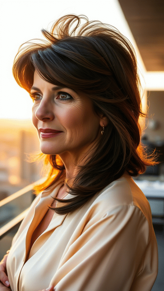 Layered Cut with Volume at Crown