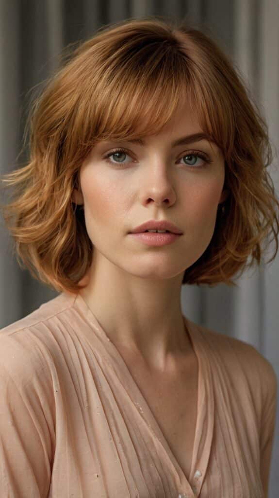 The Layered Bob with Side-Swept Bangs