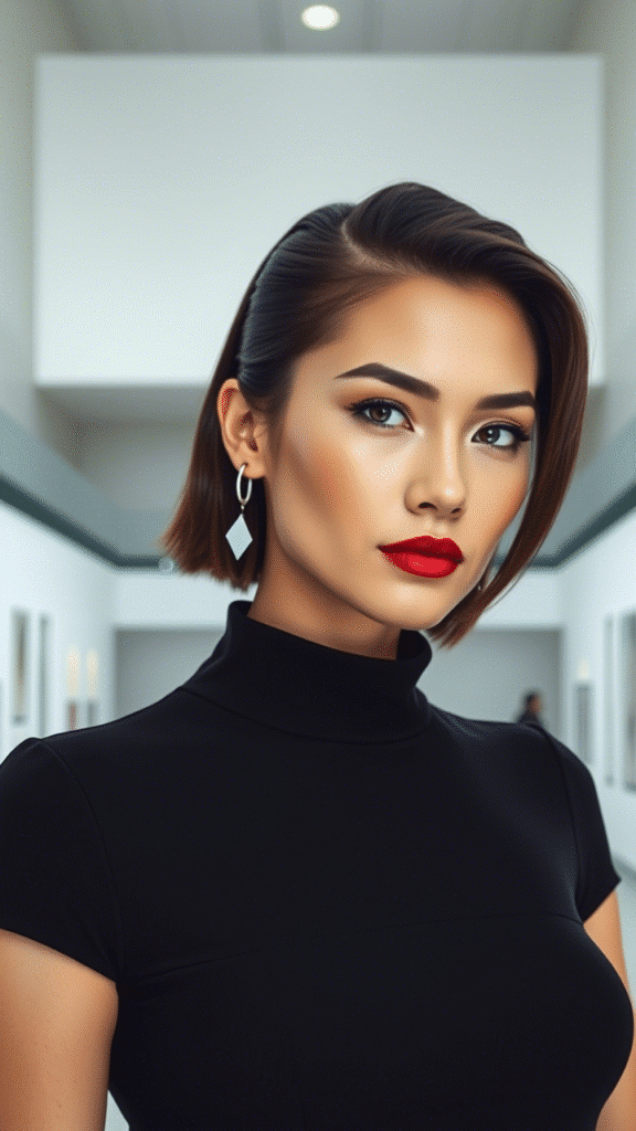 The Slicked-Back Bob