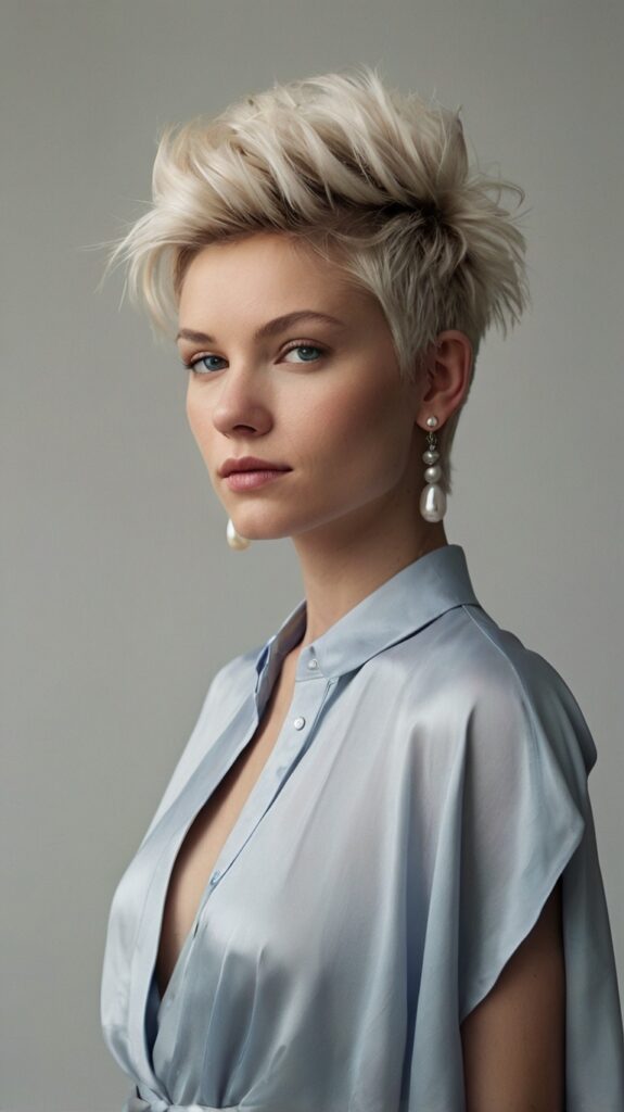 The Soft Feathered Mohawk Fade