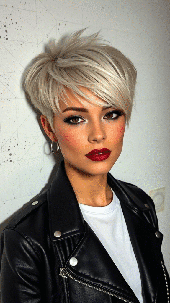 Short Blonde Pixie Shag
