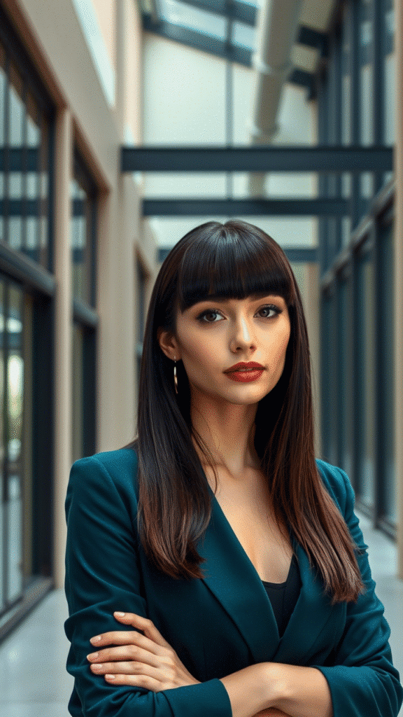 Rounded, Full Bangs for the Brave