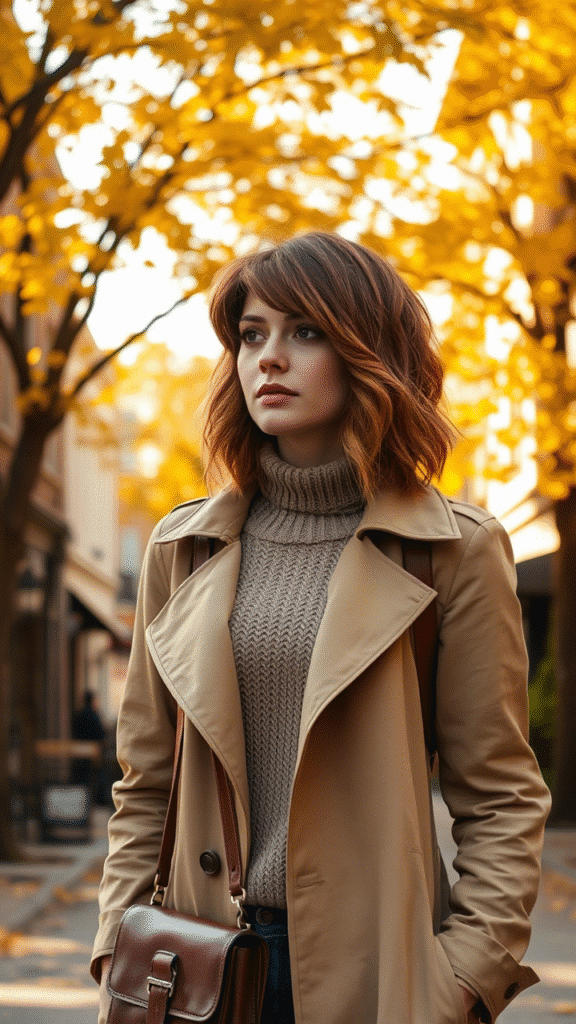 The Tousled Bob with Curtain Bangs