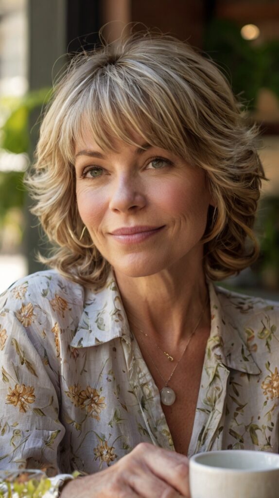The Soft Blonde Shag for Older Women