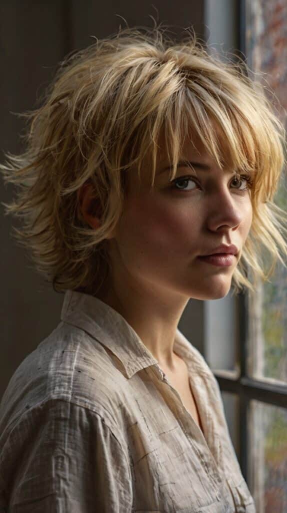 The Blonde Shag Pixie