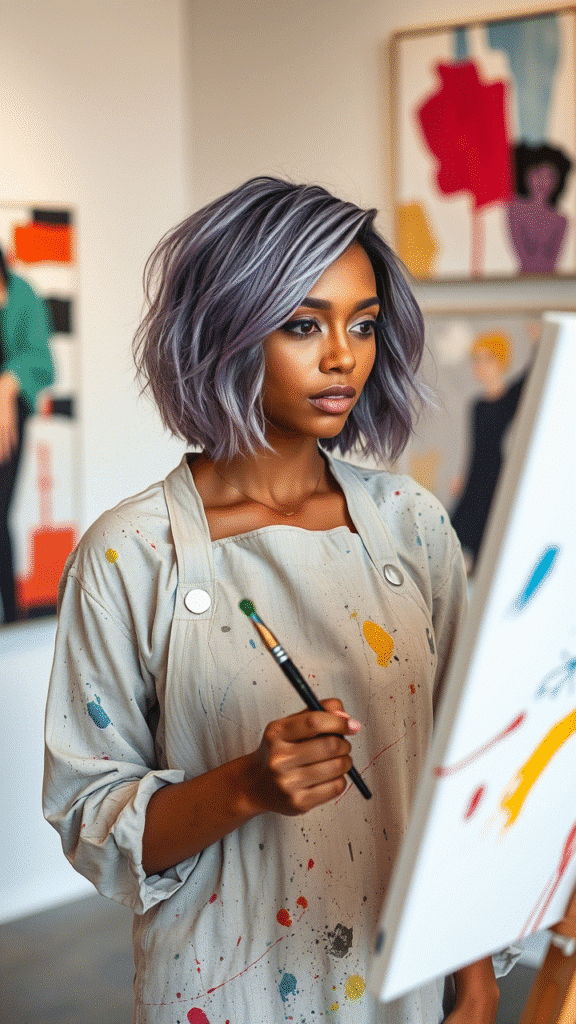 The Textured Bob with Bangs