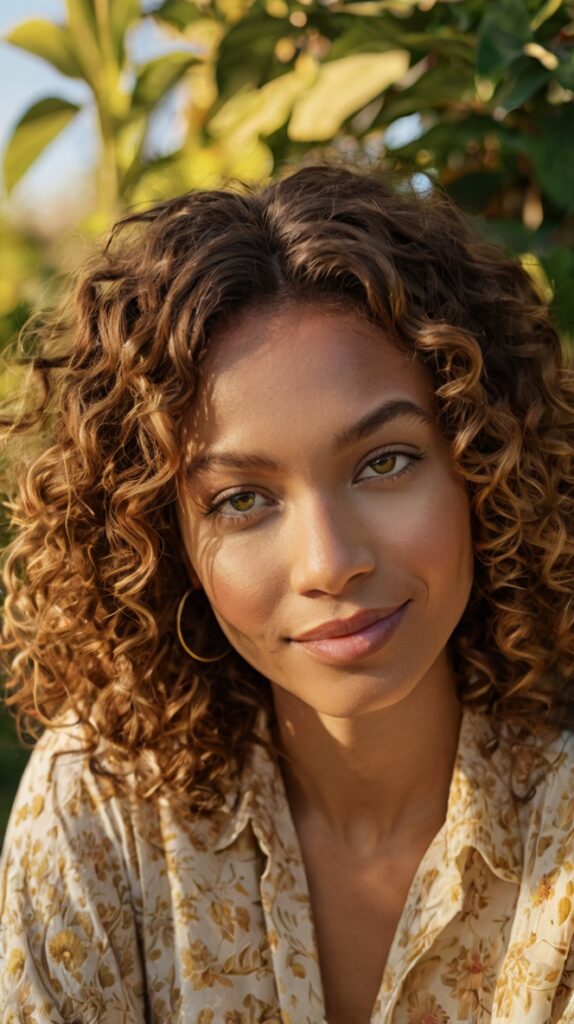 Curly Chin-Length Shag