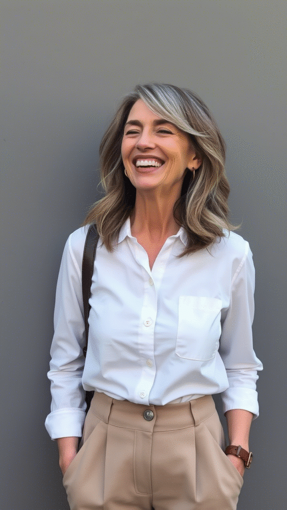The Textured Lob with Wispy Bangs