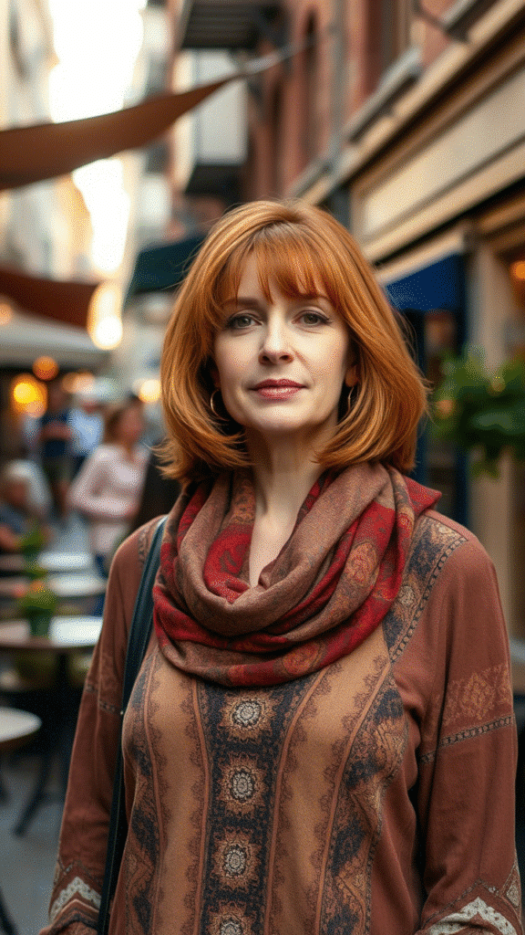 The Modern Shag with Curtain Bangs