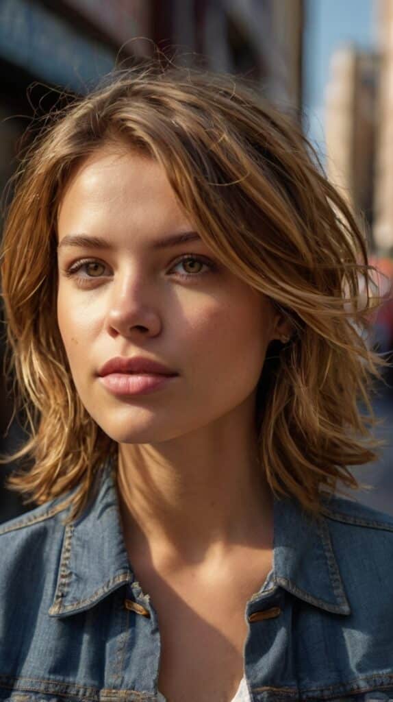 Chin-Length with Choppy Layers