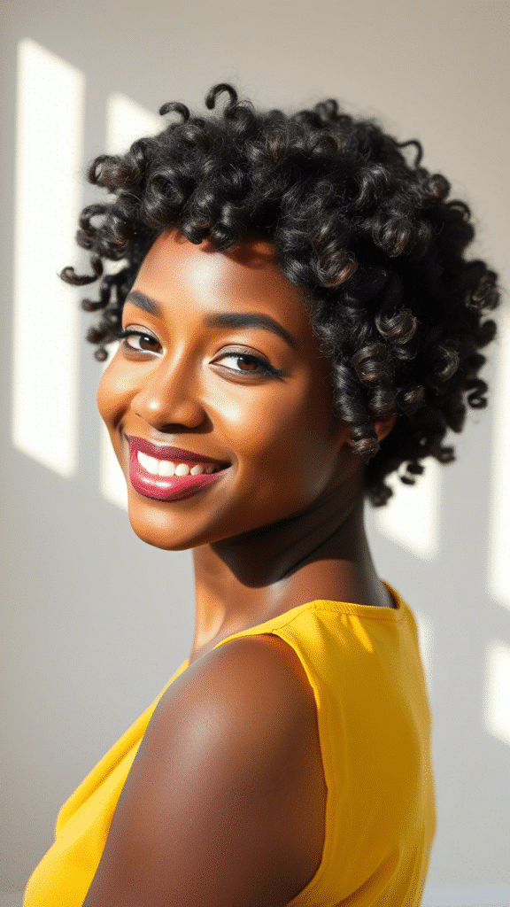 The Curly Layered Pixie