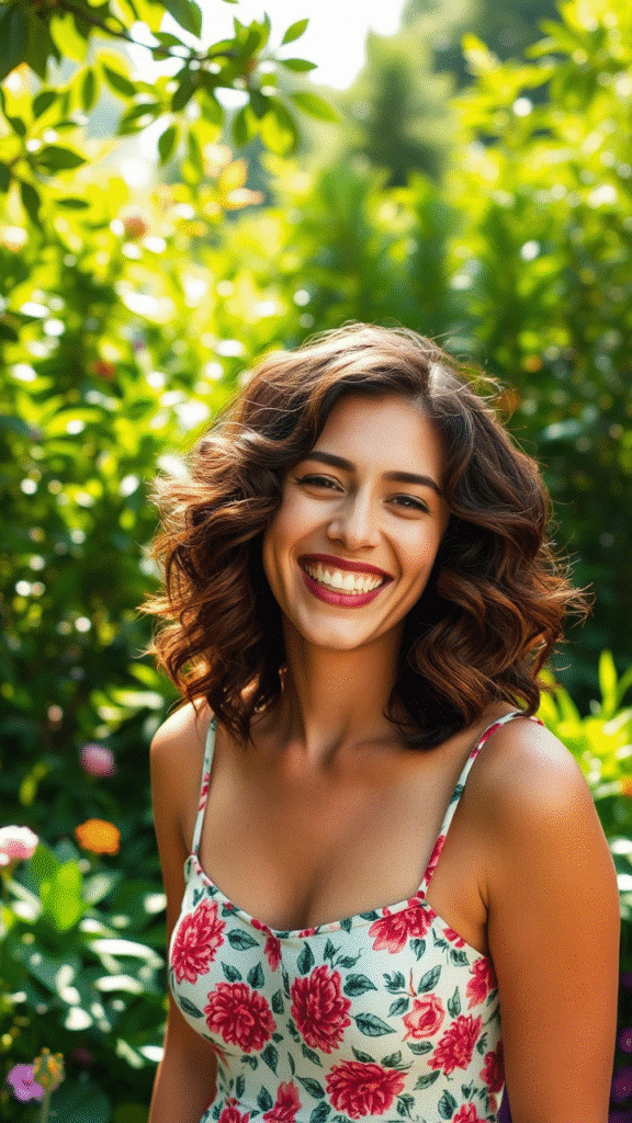 The Curly Layered Bob