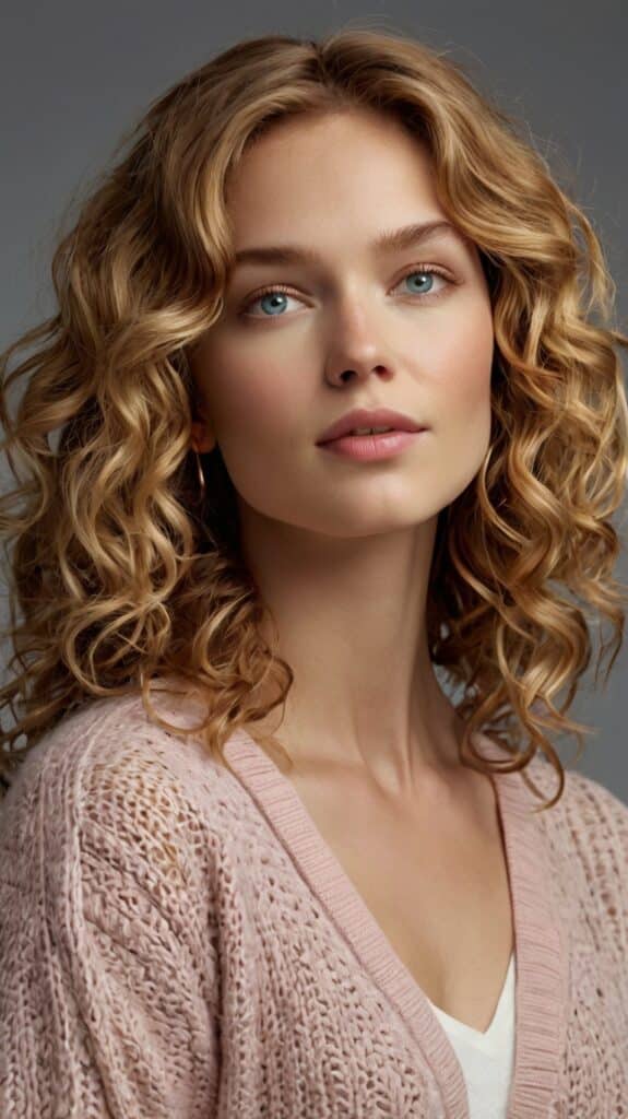 Curly Shoulder-Length Cut