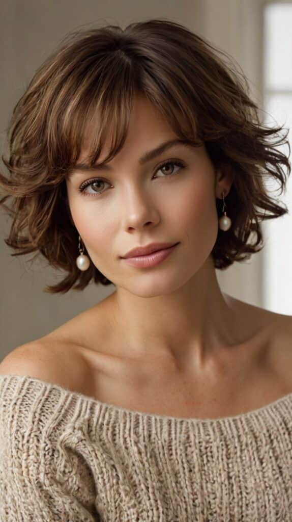 Chin-Length with Side-Swept Bangs