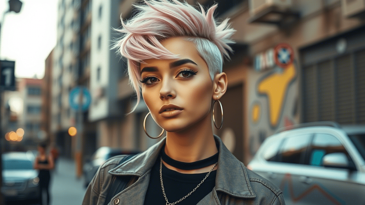 Unique Faded Mohawks Haircuts for Women